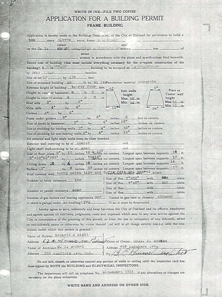 Application for the permit to build the house PAGE 1
